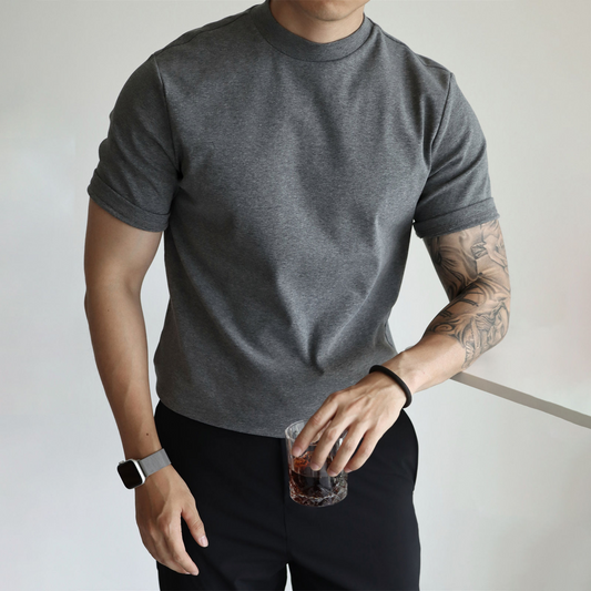 Cotton Men's Half Turtleneck T-Shirt 3-Pack